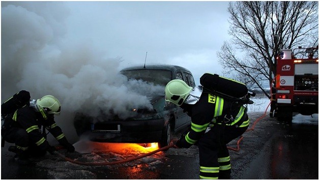 Burn injuries after a car accident